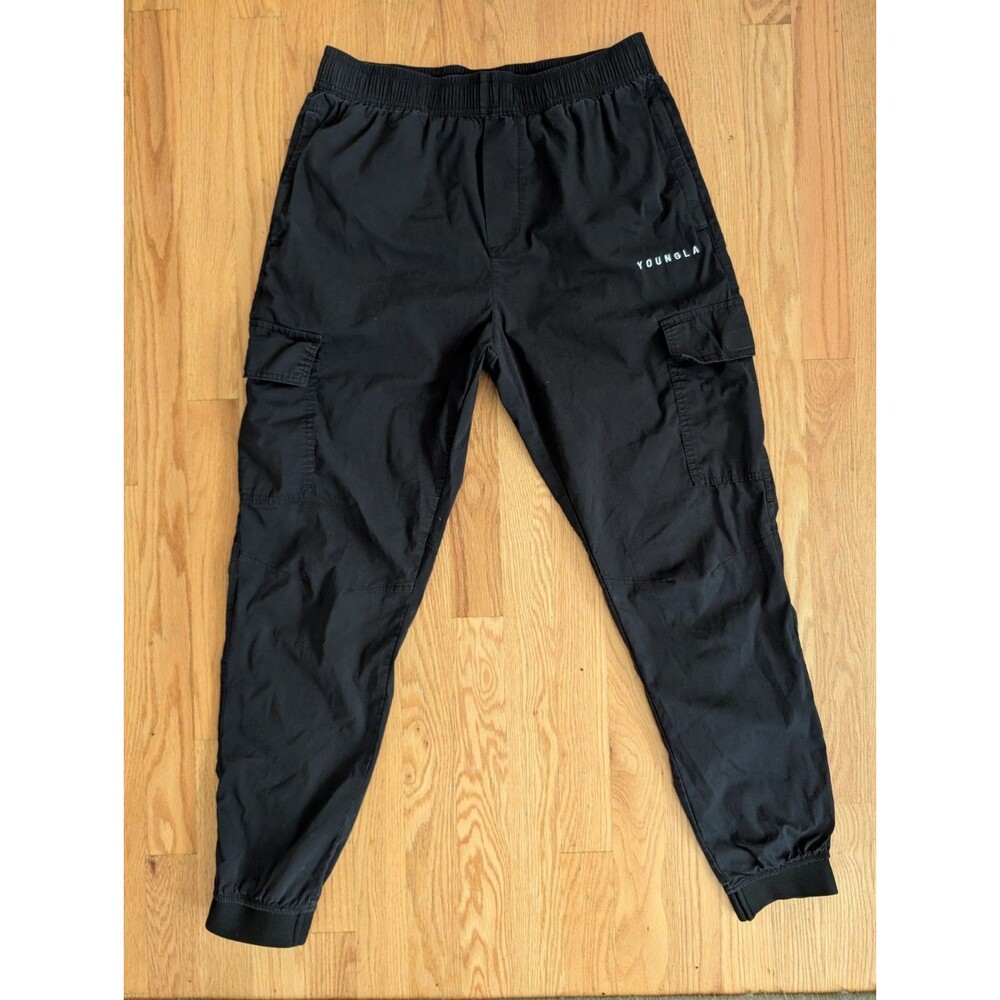 YoungLA Cargo Pants Mens M Commuter Joggers Elastic Waist Streetwear Outdoor 242